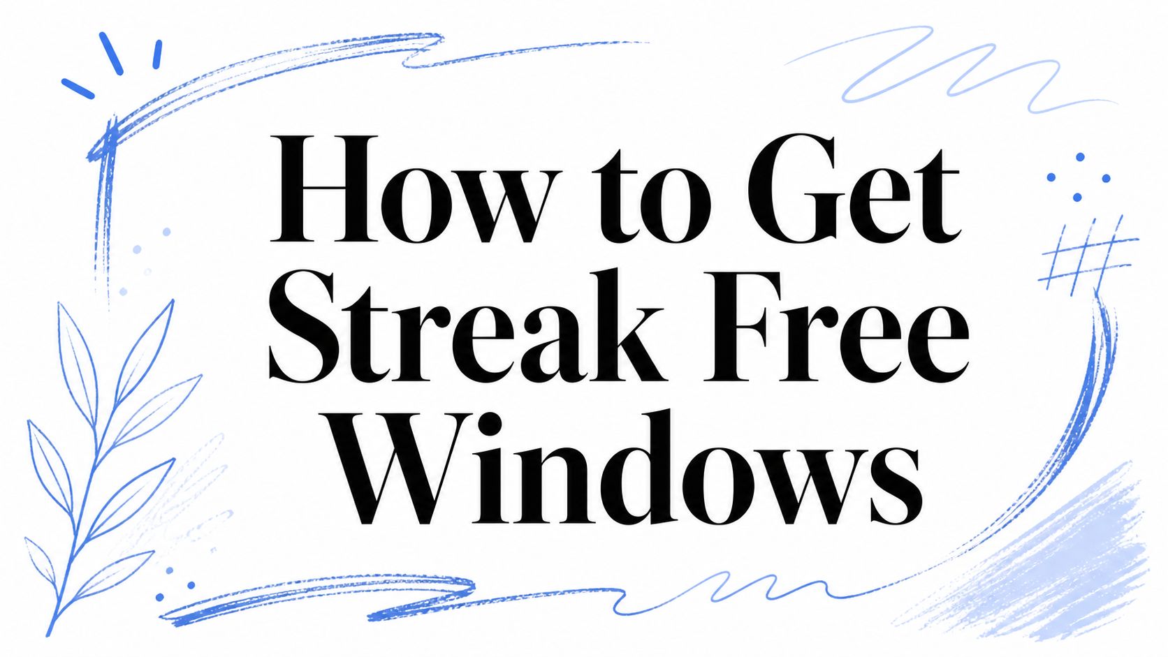 Squeegee pulling a clean stripe across a wet window pane, leaving streak-free glass behind